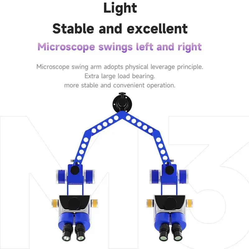 MECÁNICO M3 360 °   Brazo oscilante ajustable para microscopio, rotación extendida para mantenimiento de microscopio, herramienta de soporte oscilante - imagen 2