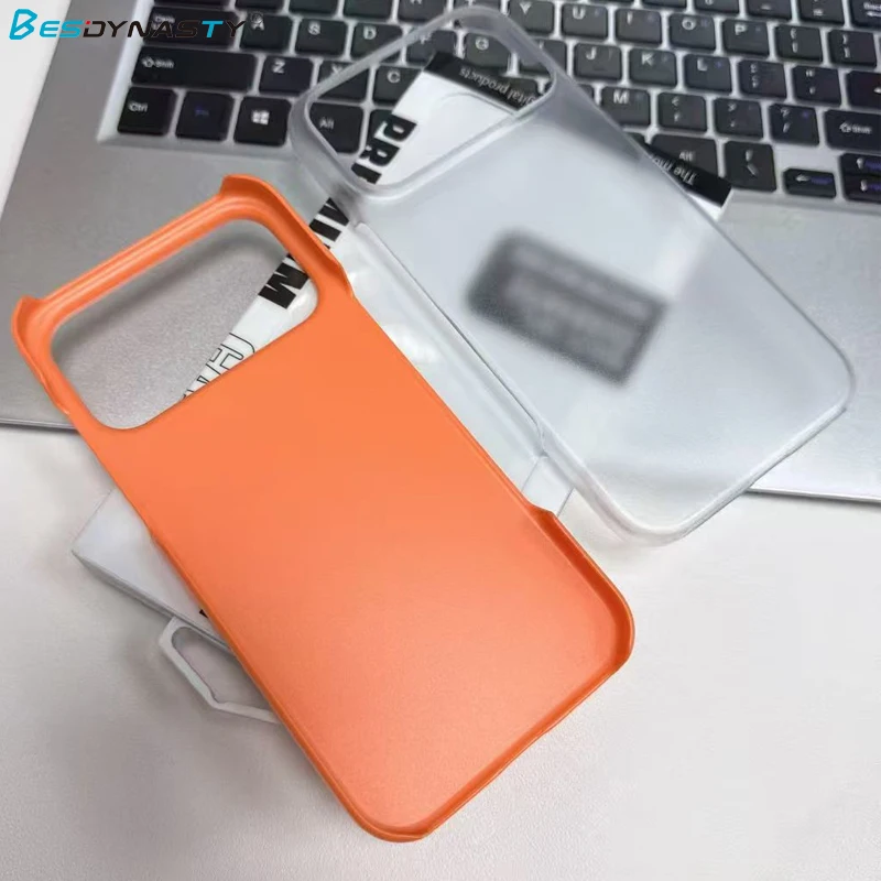 Funda rígida mate de lujo para iPhone 17 Air 17Pro 16 Pro 15 14 Plus 13 12 11 Pro Max, carcasa trasera Simple de Color caramelo - imagen 2