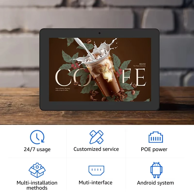 Tableta publicitaria de 10,1 pulgadas, quiosco Android Nfc, dispositivo doméstico inteligente, tableta de montaje en pared, tableta Poe para sala de reuniones - imagen 2