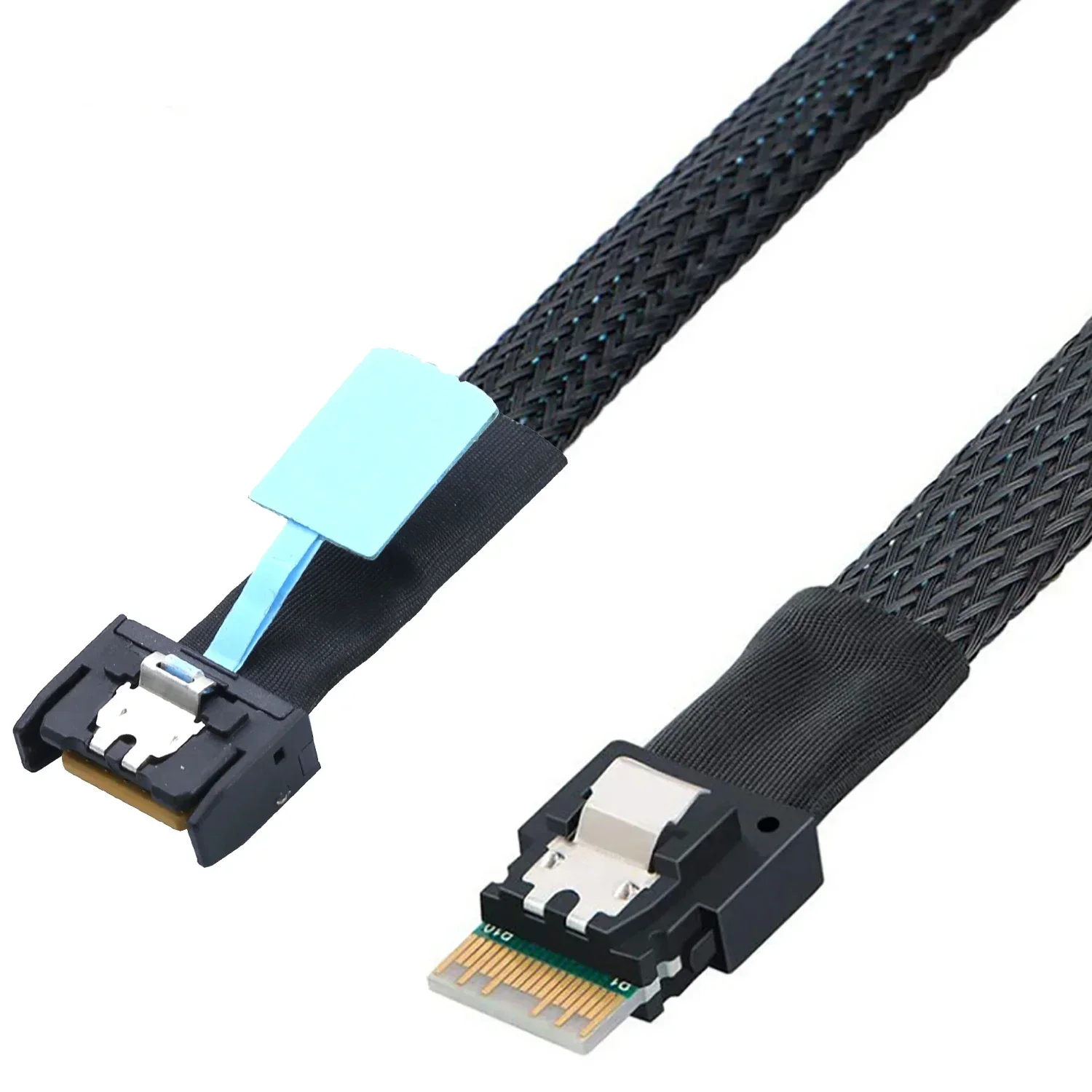 Cable de disco duro interno PCIE Slimline Mini SAS MCIO 38P a Slimline SFF-8654 4i - imagen 2