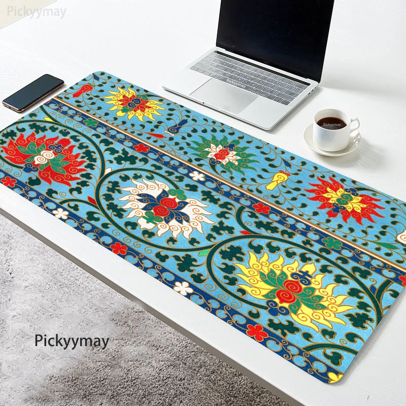 Alfombrilla de ratón de flores para el hogar, alfombrilla de escritorio para teclado de ordenador, suave, antideslizante, para mesa de PC, alfombra grande para ratón - imagen 2