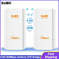 KuWFi CPE 5.8G - Extensor WiFi Exterior IP65 900Mbps