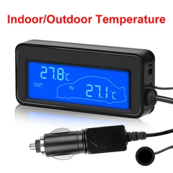 Termómetro Digital para Coche con Sonda Impermeable LCD