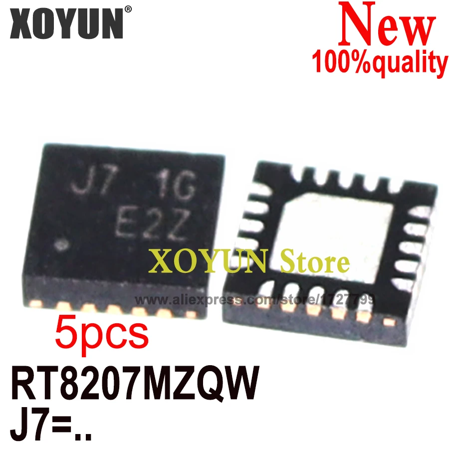 (5 piezas) 100% nuevo RT8207MZQW RT8207M (J7=FA J7=...) QFN-20