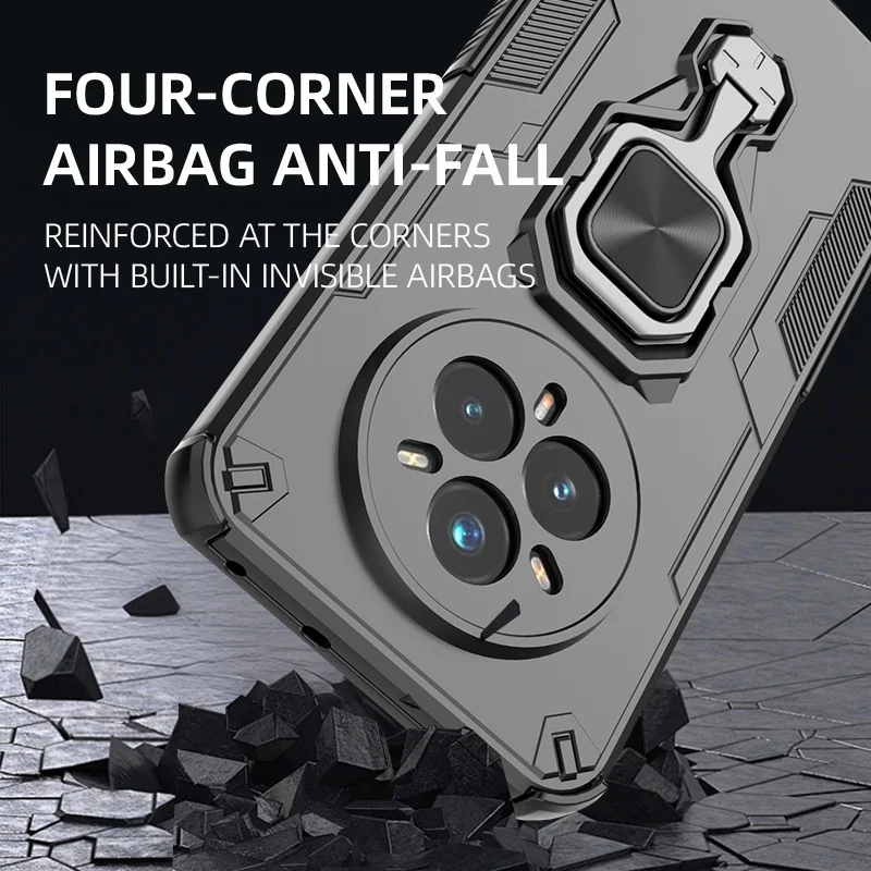 Funda con soporte de protección de lente para Realme 14 Pro 5G 14 Pro + Plus, soporte de anillo, soporte magnético, Fundas Coque - imagen 4