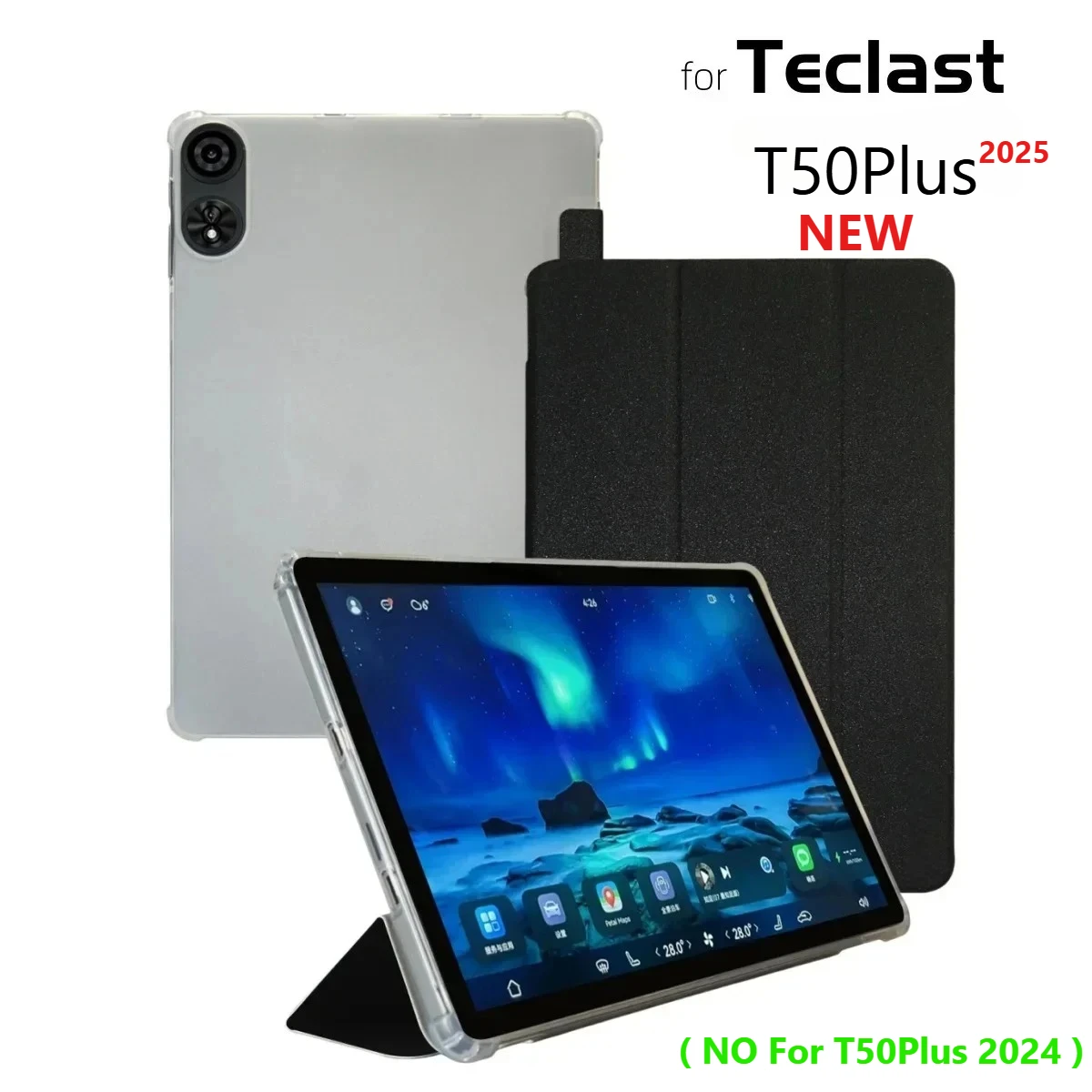 Funda inteligente para tableta Teclast T50 Plus 2025, soporte de cuero PU de 11 pulgadas y carcasa de TPU a prueba de golpes para nuevo Teclast T50Plus (2025)