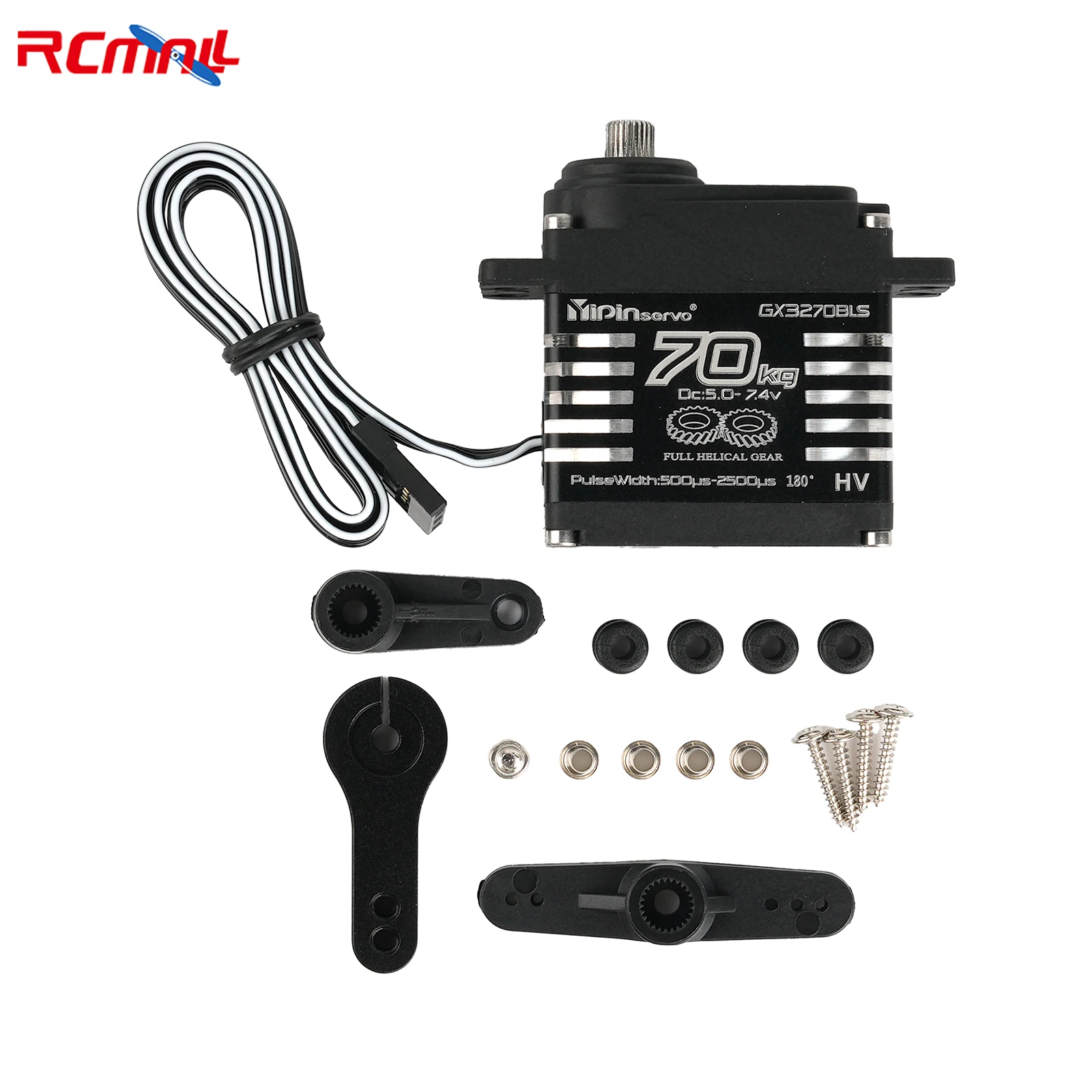 YP3270BLS 70KG alto par de alto voltaje Metal Gear Servo Digital IP68 Servos de Motor sin escobillas para 1/10 1/8 TRX6 scx10 RC Crawler