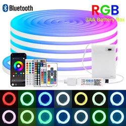 Tira LED Neón RGB Bluetooth Impermeable con Control por App