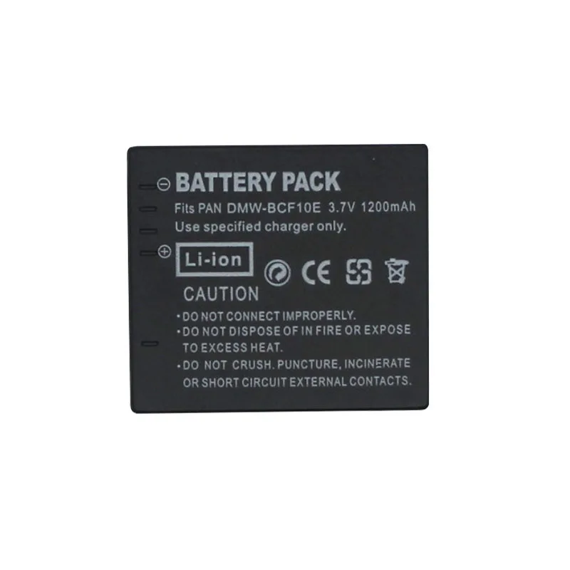 DMW-BCF10 batería de cámara DMW-BCF10E para Panasonic CGA-S/106B CGA-S/106D CGA-S009E DMC-TS2 TS3 TS4 F2 F3 F4 FH1 FH20 FH22
