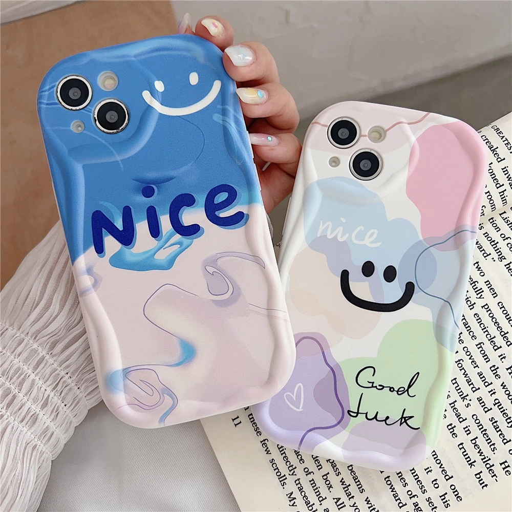 Funda de teléfono con borde ondulado Irregular creativo para Xiaomi Redmi Note 11 10 9 9s Pro Poco X3 10C Mi 11 Lite 5G NE cubierta de Graffiti de dibujos animados - imagen 2