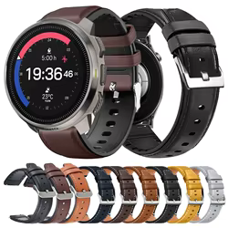 Correa de reloj de 22mm para SUUNTO VERTICAL/OCEAN/RACE S/SUUNTO 5/9 PEAK PRO, pulseras de silicona de cuero Vintage, correa de reloj inteligente
