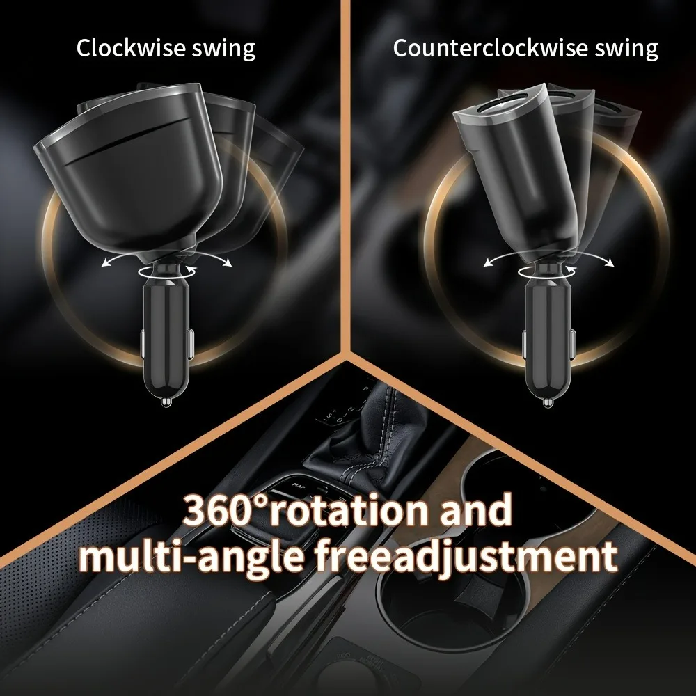 Se pueden cargar múltiples dispositivos al mismo tiempo con pantalla digital, adaptador de cargador de coche de doble puerto - imagen 5