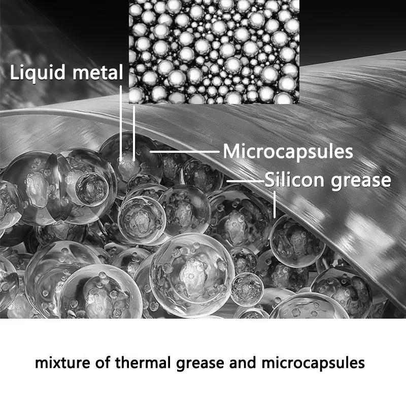 UPSIREN-microcápsulas de metal líquido, grasa térmica de alto rendimiento, fácil de aplicar, grasa de silicona conductora de calor, LMTG-100 - imagen 5