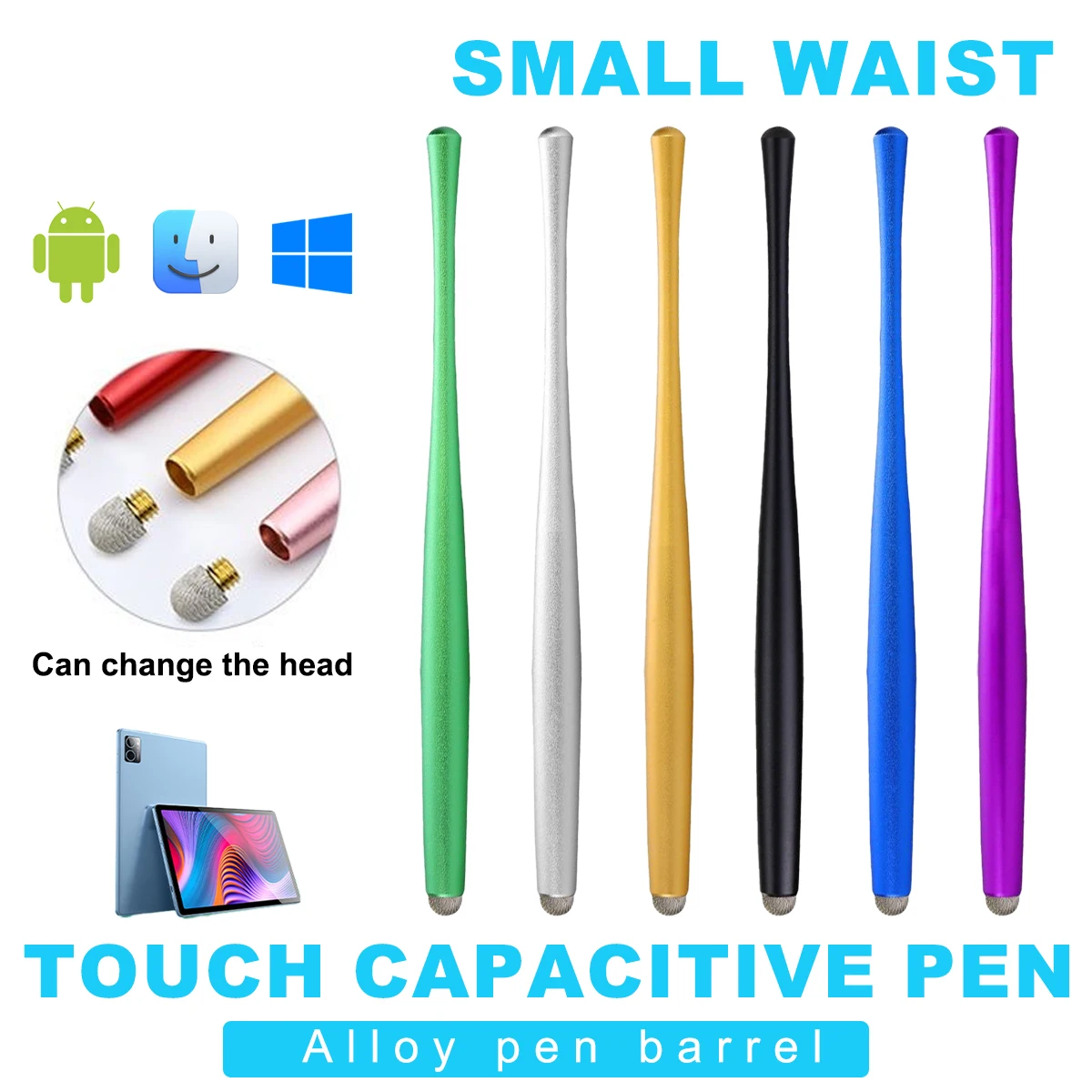 Lápiz óptico de dibujo, pantalla táctil capacitiva Universal, bolígrafo de puntas finas de fibra para tableta, iPhone, iPad, Samsung, Huawei