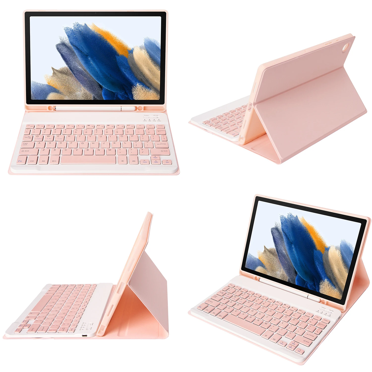 Para Samsung Galaxy Tab A8 Funda de 10,5 pulgadas, Funda con teclado para Samsung Galaxy Tab A8 10,5 pulgadas SM-X200 SM-X205 SM-X207 - imagen 3