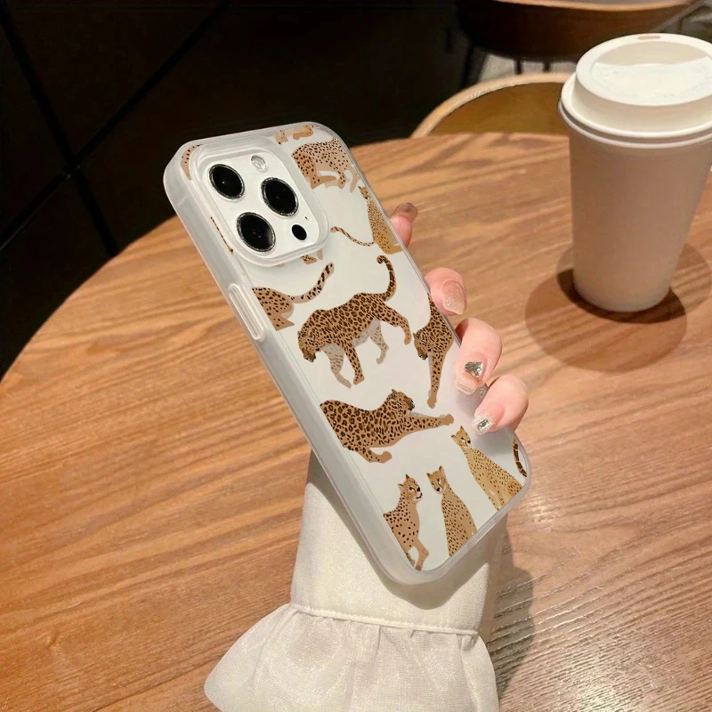 Para iPhone 17 16 15 14 13 12 11 Pro Max Air Funda elegante con estampado de leopardo mate TPU Funda para iPhone XS Max X XR 7 8 Plus 16E Funda - imagen 5