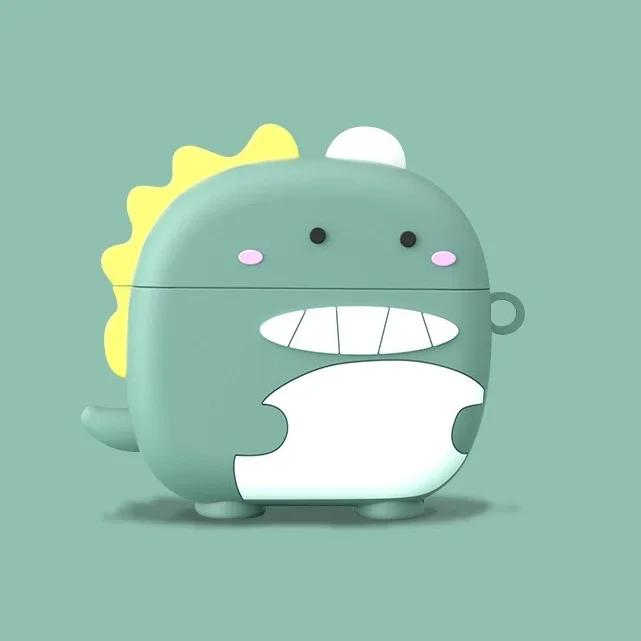 Funda de silicona para auriculares Bose QuietComfort Ultra, cubierta protectora suave, dinosaurio verde, QC3 - imagen 2