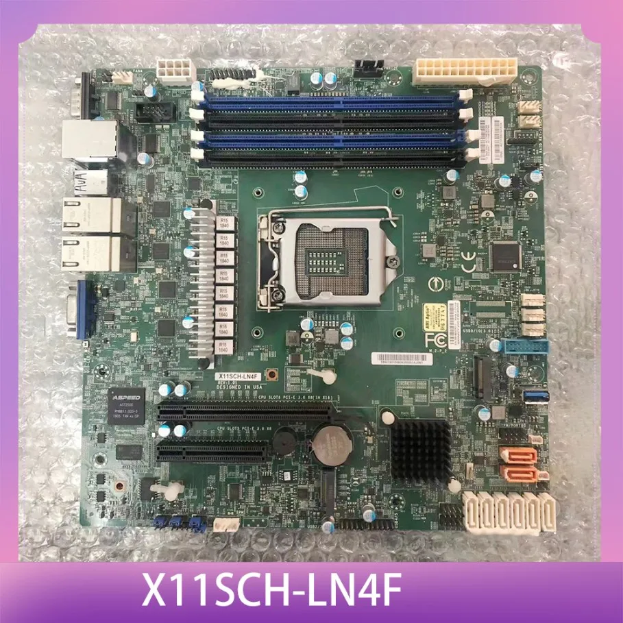 Original 8ta/9a generación. Procesador Core i3 Xeon E-2100/2200, placa base de servidor LGA1151 de un solo enchufe X11SCH-LN4F - imagen 3