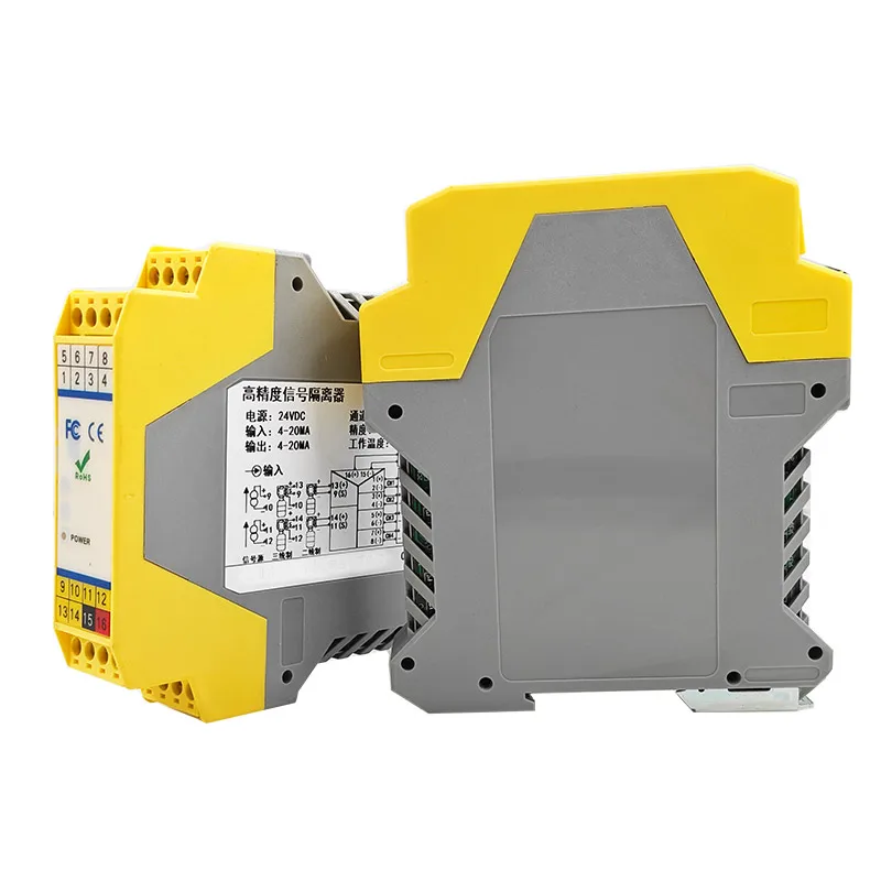 Aislador de señal distribuidor aislado analógico de corriente/voltaje CC 4-20ma a 0-5V convertidor de una entrada y dos salidas - imagen 2