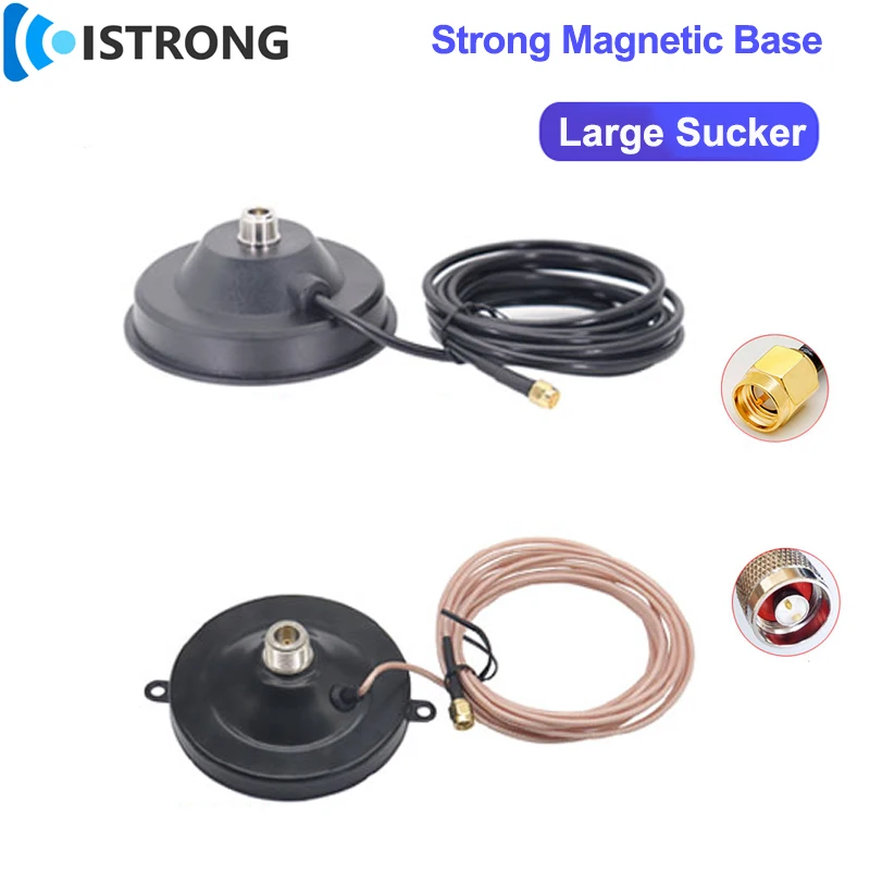 Antena de rango de exterior de larga distancia, fuerte Base magnética, gran Ventosa con Cable de extensión, longitud de 3 metros, conector macho RG58U/SMA RG316/N