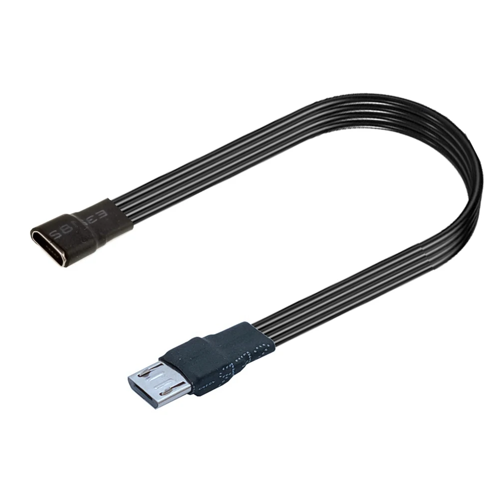 5CM 10CM 90 grados arriba abajo izquierda derecha Micro USB 2,0 macho a Micro B Mini tipo-c usb hembra Cable de extensión 5CM-300CM