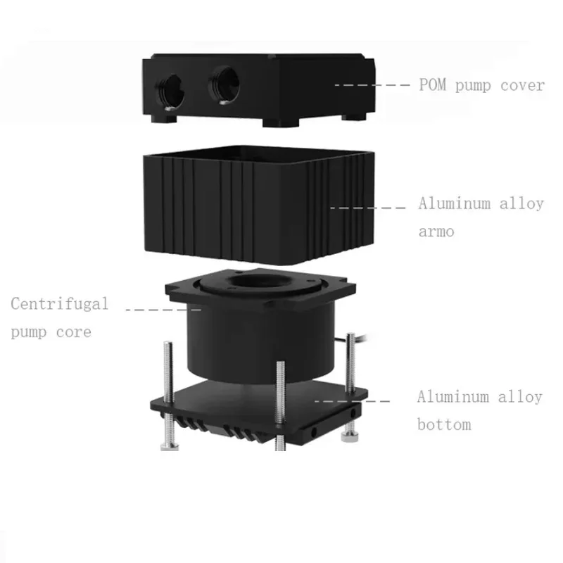 La bomba de circulación refrigerada por agua admite cubierta superior POM de armadura metálica PWM con una tasa de flujo de 650L/H un elevador de 3,5 M - imagen 5