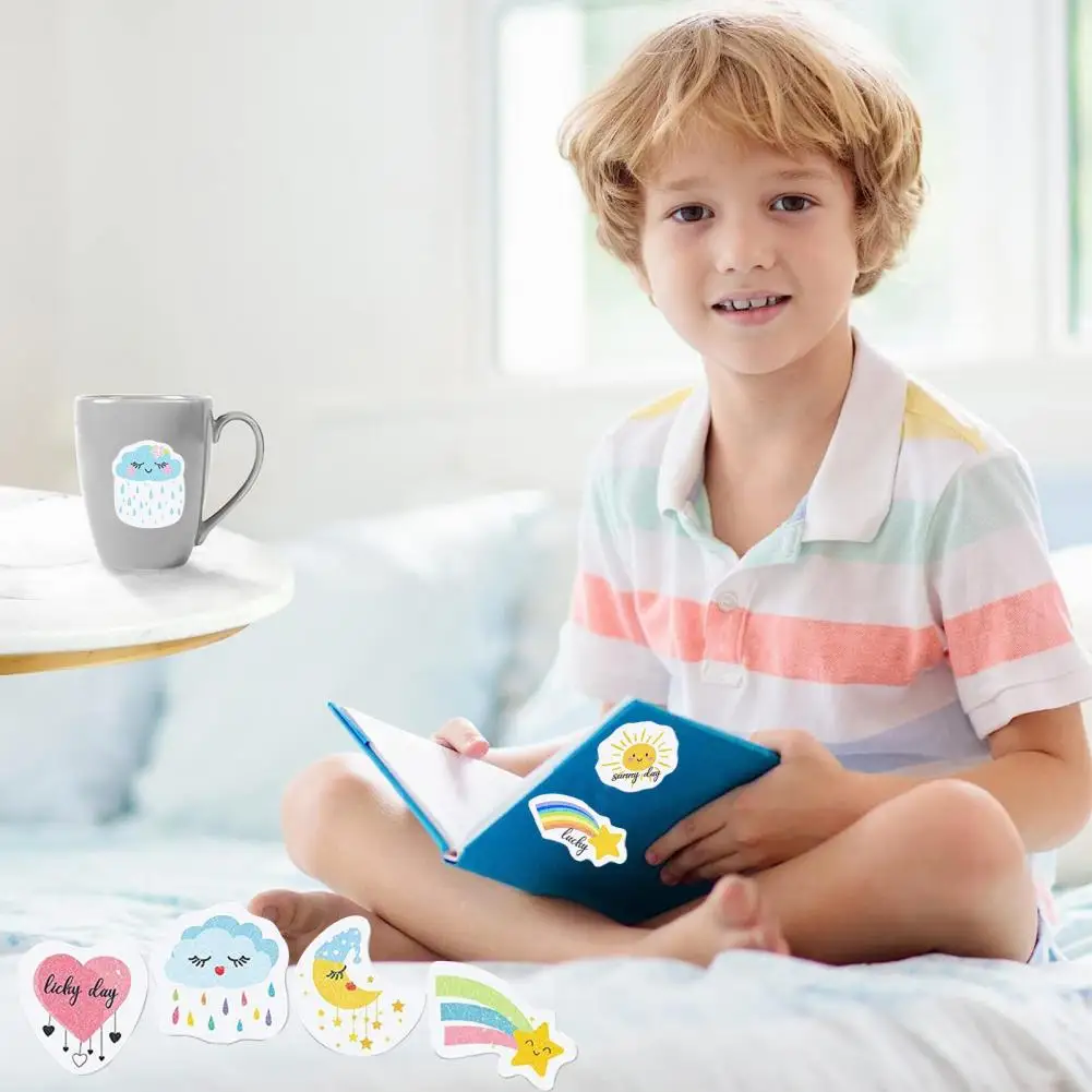 Pegatinas para aliviar el estrés, pegatinas para aliviar la ansiedad, tiras con forma de arcoíris para reducción del estrés, pegatinas para aliviar la ansiedad para estudiantes, 24 piezas - imagen 2