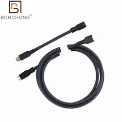 Cable USB-C Teclado Mecánico Antivuelco Doble Capa Recto