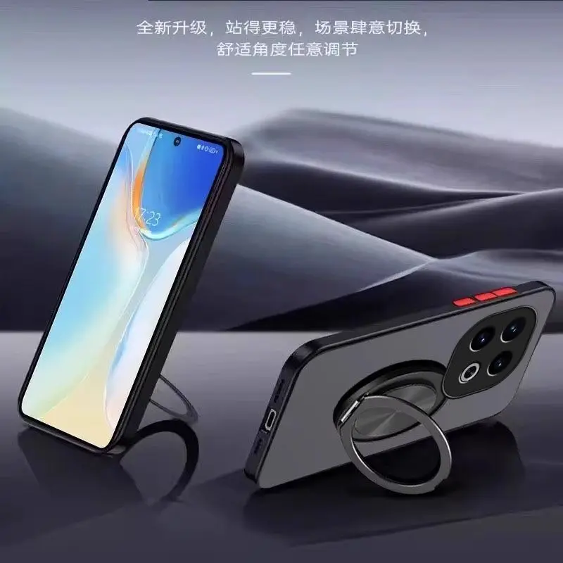 Para vivo iqoo 15 13 neo10 global z10 turbo Funda soporte magnético Funda trasera transparente para iqoo15 Funda de parachoques a prueba de golpes - imagen 4