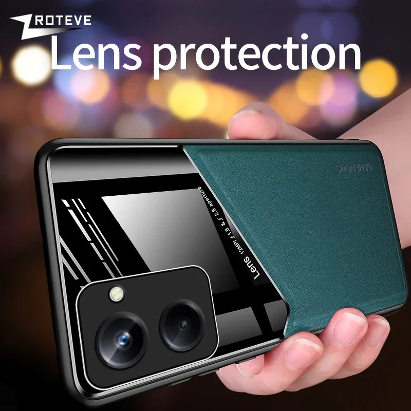 Funda Realme10 Pro Zroteve de cuero PU para coche, funda dura magnética para PC para OPPO Realme 10 11 Pro Plus + Realme11 Pro + 5G - imagen 5