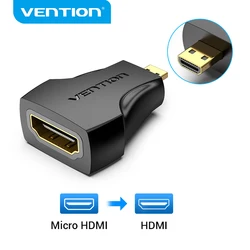 Adaptador Vention Micro HDMI macho a HDMI hembra 1080p