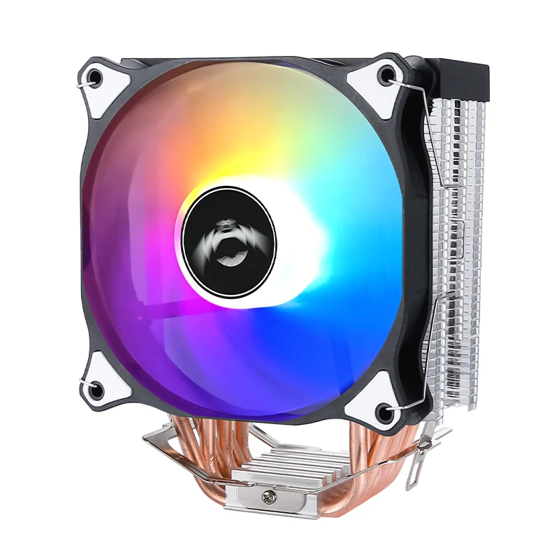 QiuzAim Compatible LGA115x 1200 1700 AM4 2011 2066 x79 x99 ventilador de CPU enfriador 120mm procesador enfriador de alto rendimiento 4/6 tubo de calor - imagen 5