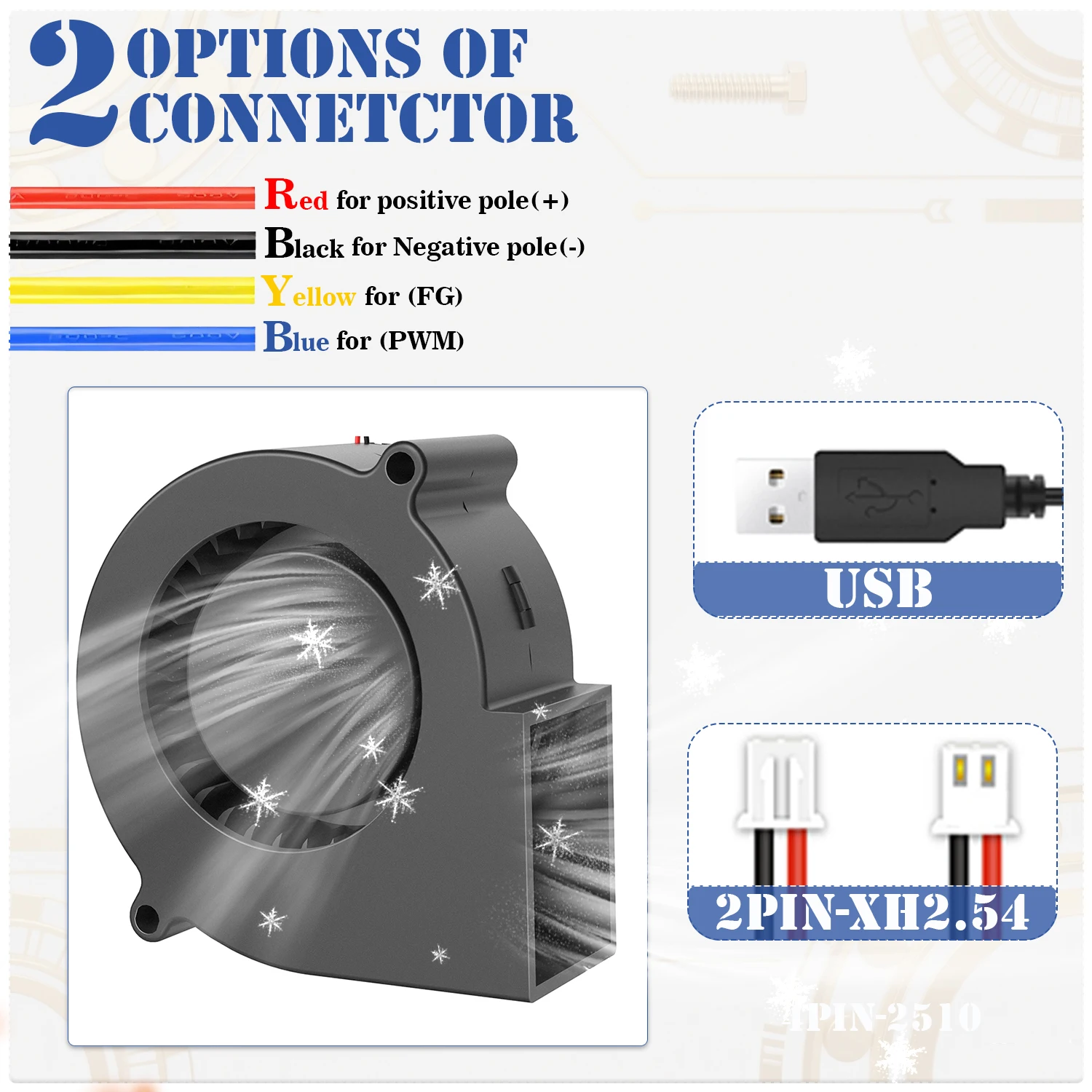 Ventilador 75x30mm 7530, ventilador de refrigeración para barbacoa, DC 5V/12V/24V, caja de Motor sin escobillas, ventilador, humidificador, ventilador de cocina de inducción - imagen 3