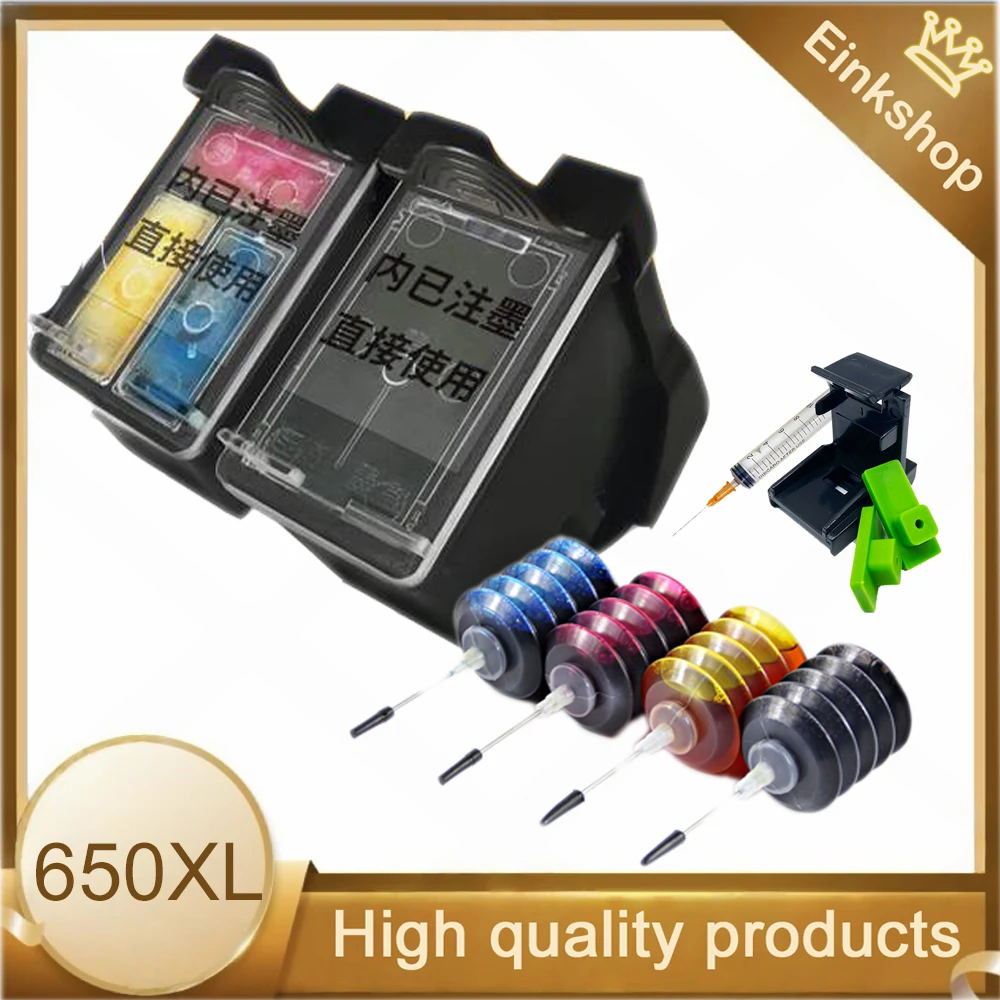 Reemplazo de cartucho de tinta einkshop 650XL para impresora HP 650 HP650 XL para hp Deskjet 1015 1515 2515 2545 2645 3515 4645 - imagen 2