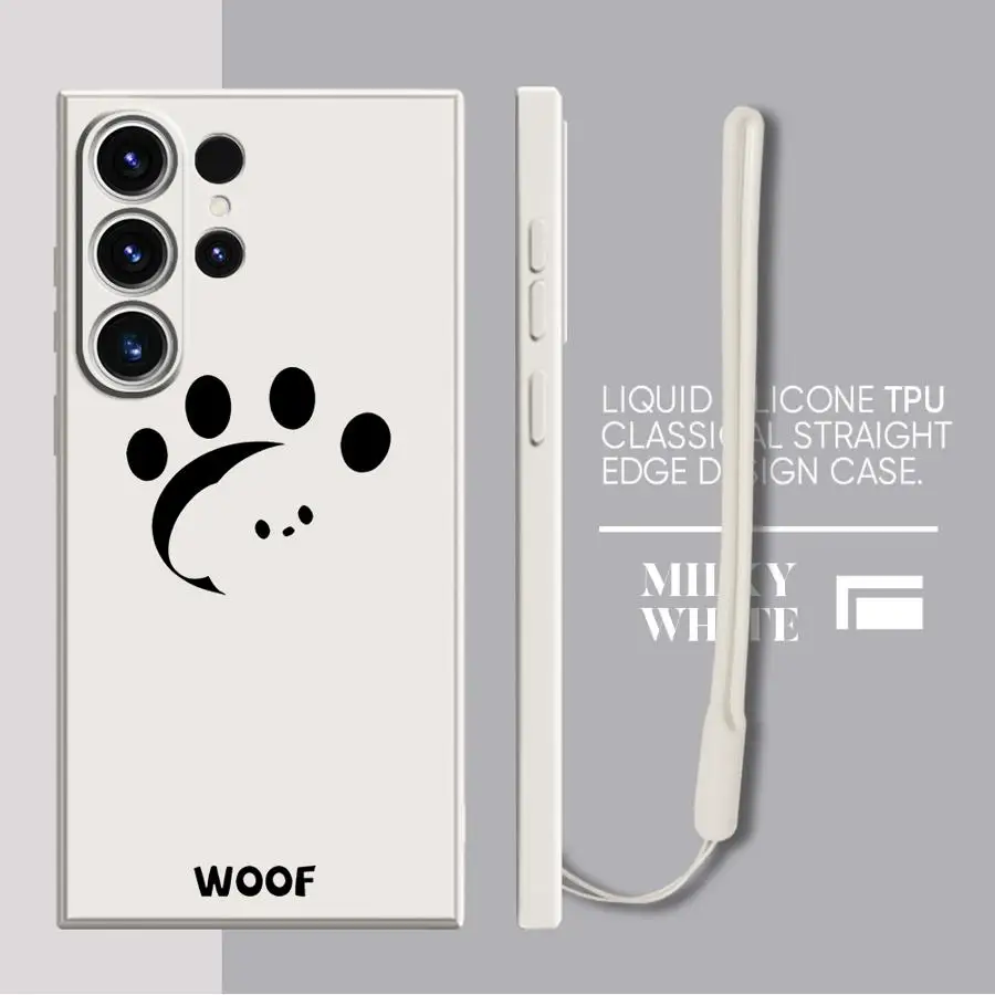 Funda suave para teléfono Samsung Galaxy S21 Plus Note 20 10 Ultra S24 FE S25 Edge S20 S22 Ultra S23 con huella bonita y perro - imagen 4