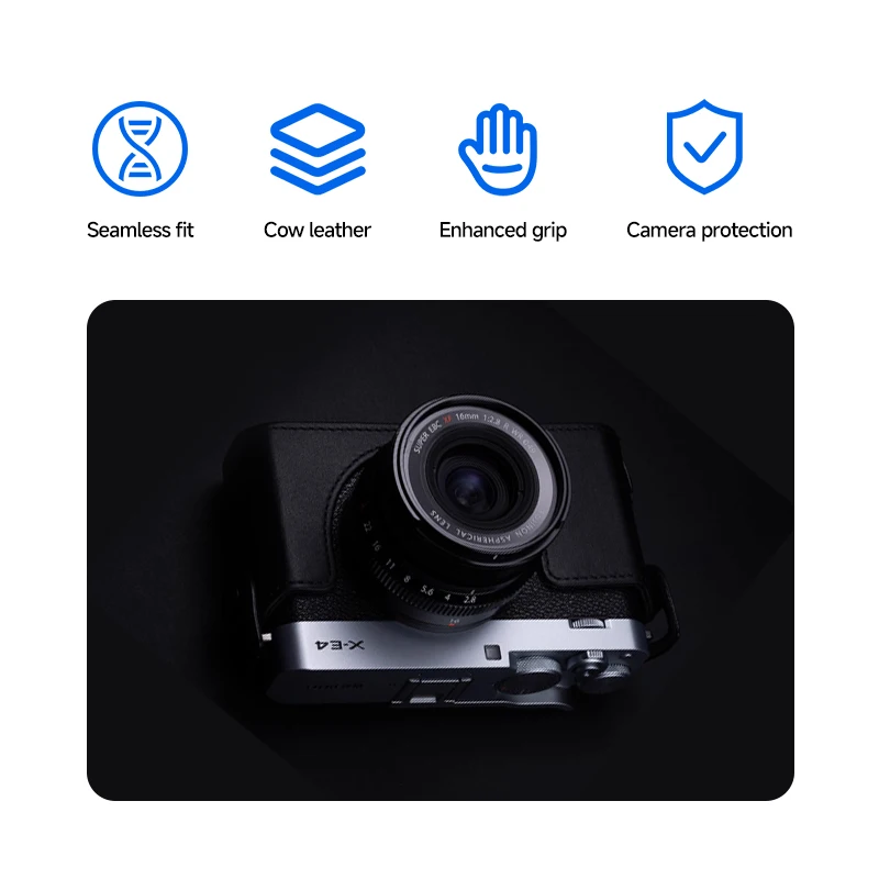 Funda de cuero PU GB-001 para cámaras Fujifilm X70 X100vi X-A3 X-A7 X-E1 XE3 X-E3 X-pro3 XQ1 X-T2 X-T10 X-T50 - imagen 3