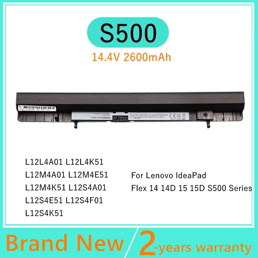 Batería del ordenador portátil para Lenovo IdeaPad Flex 15 15D 15M 15AP 15AT S500 L12S4A01 L12S4E51 L12S4F01 L12S4K51