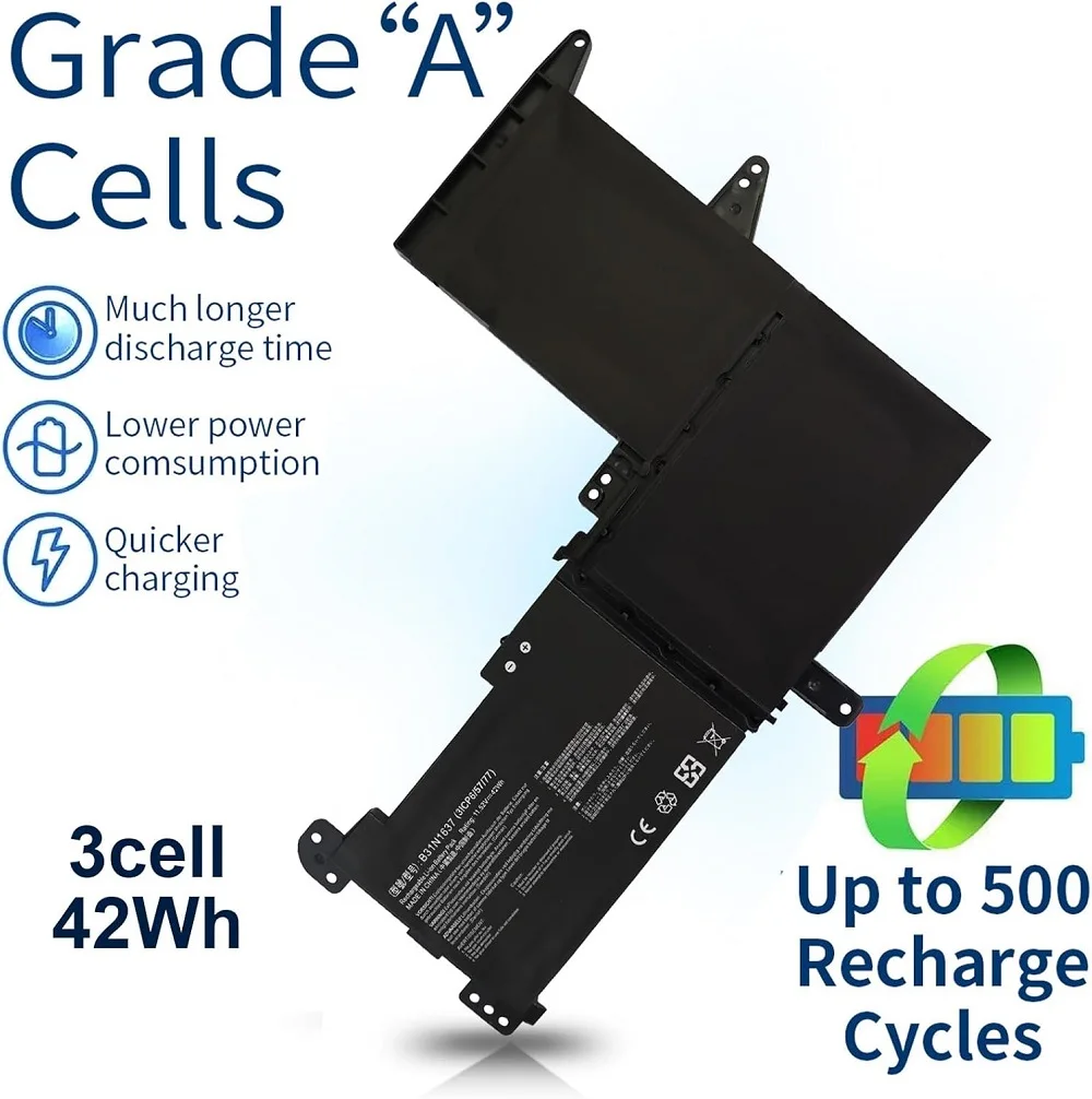 SKOWER 42Wh B31N1637 C31N1637 Batería para asus VivoBook F510 F510UA 15 K510U X510U X510UF X510UQ R520U R520U S15 S510U S510UQ - imagen 2