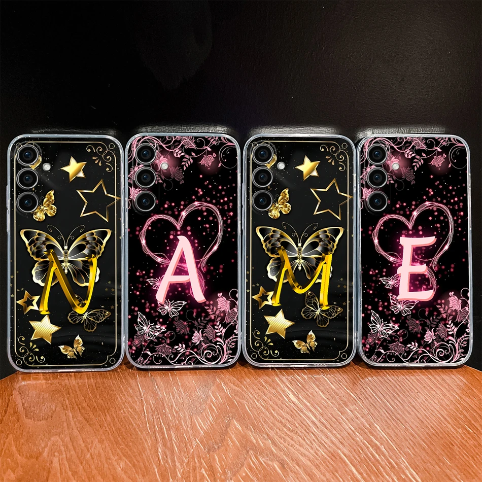 Para Samsung Galaxy S25 Plus Ultra S25 Edge S25FE Funda de teléfono letras de estrella de moda carcasa ligera suave TPU Funda de silicona transparente - imagen 3