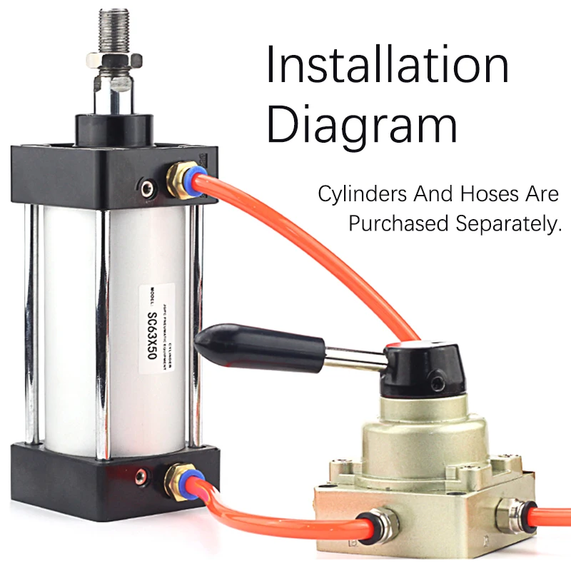 HV-02 HV-03 HV-04 HV200-02 HV300-03 HV400-04 Válvula rotativa de control manual neumática de 3 posiciones y 4 vías Interruptor de aire manual - imagen 5