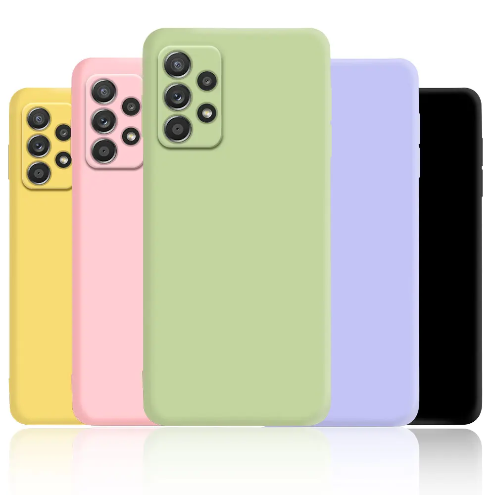 Funda de silicona líquida para Samsung Galaxy A52 A72 A33 A53 A73 A12 A22 A32 A13 A23 A14 A15 A24 4G A34 A54 A25 5G funda protectora - imagen 2
