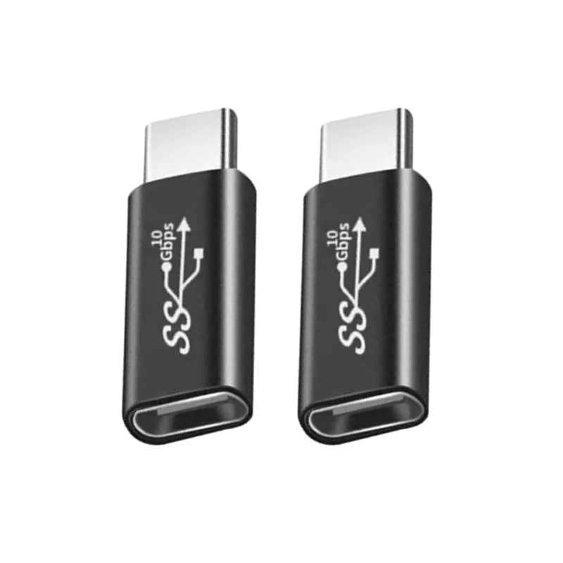 2 uds USB 3,1 tipo C adaptador convertidor USB C carga sincronización de datos extensión USBC hembra a macho conector Typec para PC portátil teléfonos - imagen 3