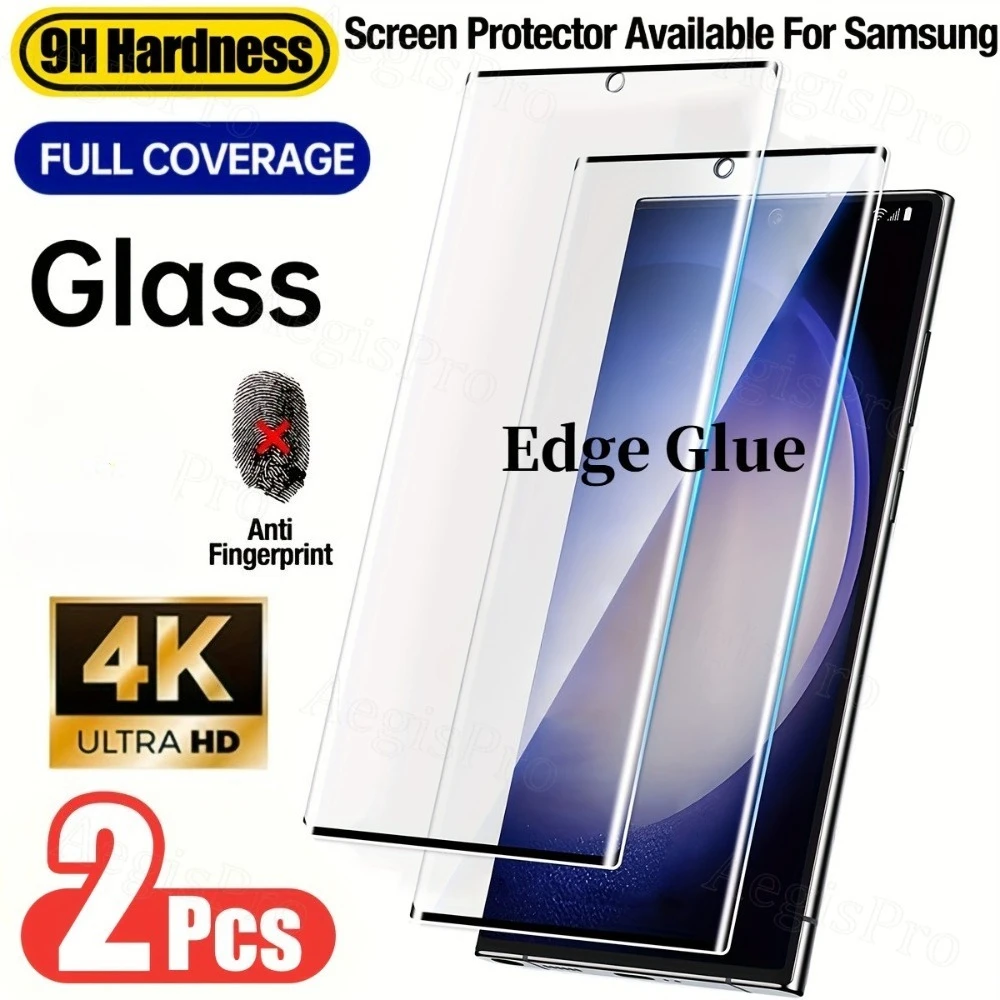 Paquete de 2 cristales templado Ultra HD para Samsung Galaxy S25 Ultra/S21/S22/S23+/S24 Ultra dureza 9H, vidrio S26 Ultra resistente a los arañazos - imagen 2