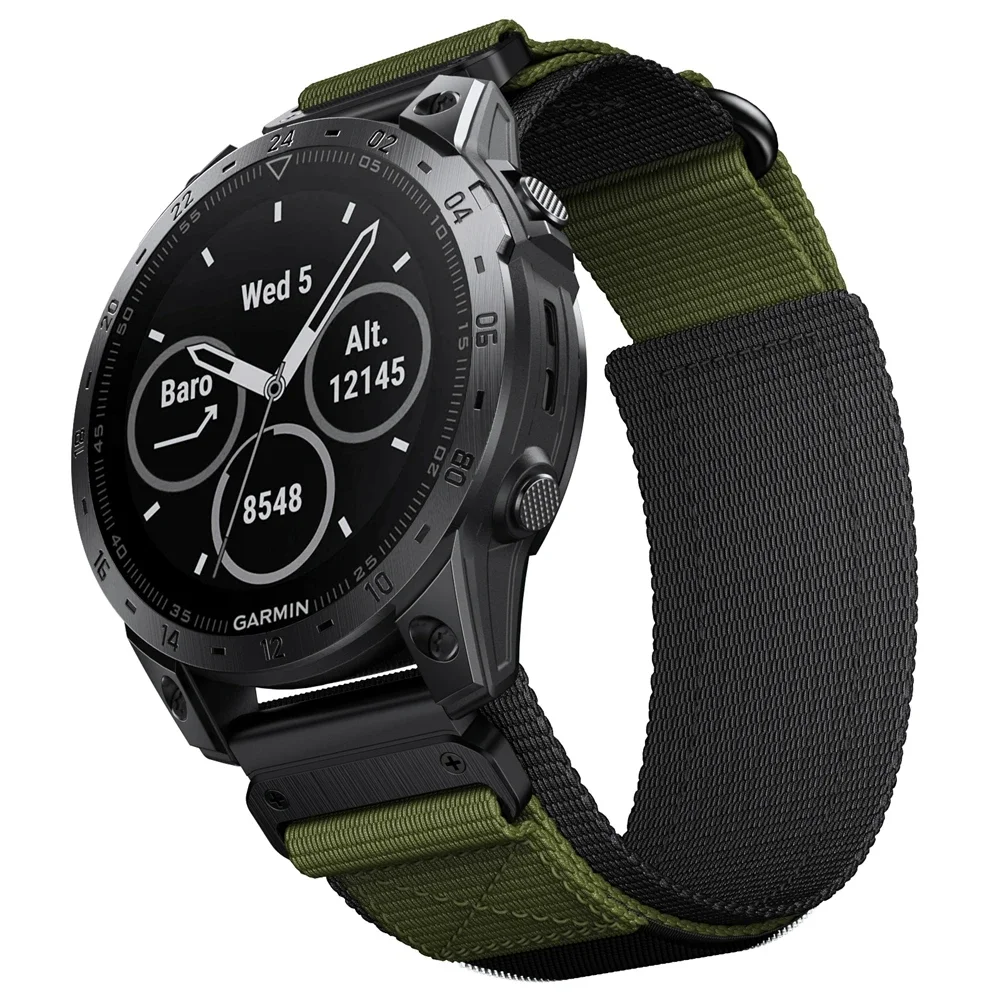 Correa táctica de nailon QuickFit para exteriores, 22mm, 26mm, para Garmin Fenix 7X 6X Pro 5X Plus/Quatix/Mk2/Enduro 2/Instinct 2X - imagen 2