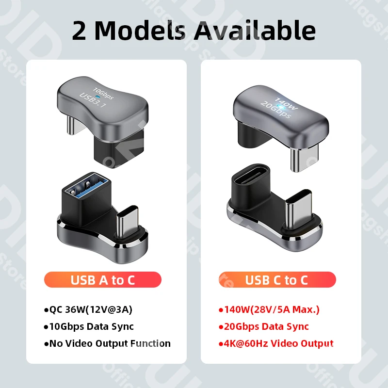 Adaptador USB4 Thunderbolt 3 a USB-C - 20Gbps y 140W Carga Rápida - imagen 2