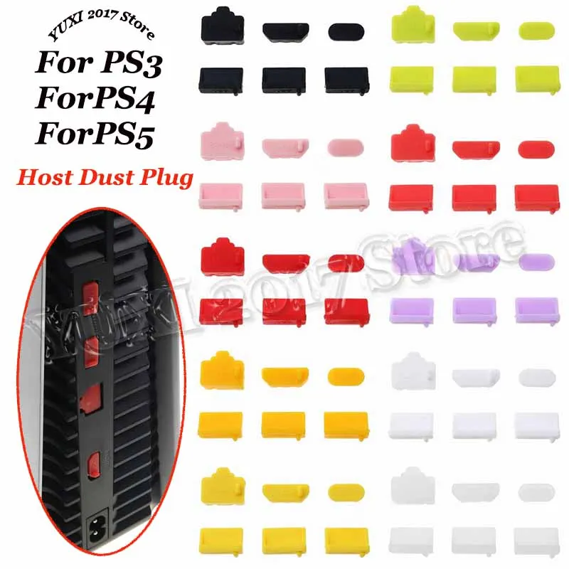 1-10 juegos de carcasa de silicona a prueba de polvo, puerto de carga USB HDMI, enchufe de goma suave para PS3, PS4, PS5, accesorios para Host, Kit a prueba de polvo