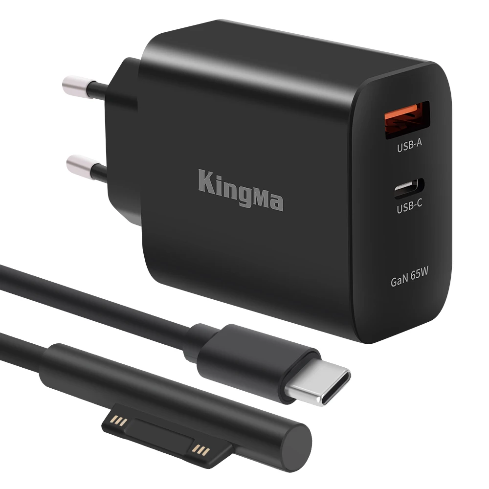 Cargador Surface Pro de 65W, para Surface Pro10 9 8 7 6 5 4, cargador de fuente de alimentación apto para Microsoft Laptop Book 3 2 1 Surface Tablet