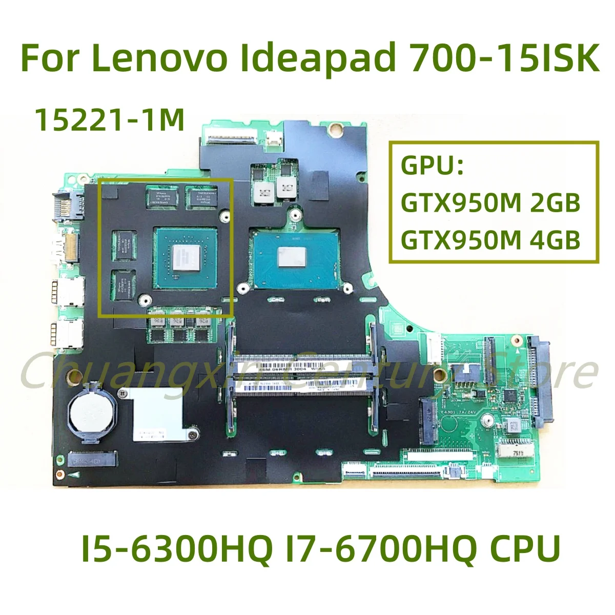 Adecuado para la placa base del ordenador portátil Lenovo Ideapad 700-15ISK 15221-1M con I5-6300HQ I7-670HQ CPU GTX950M 2GB/4GB GPU 100% probado