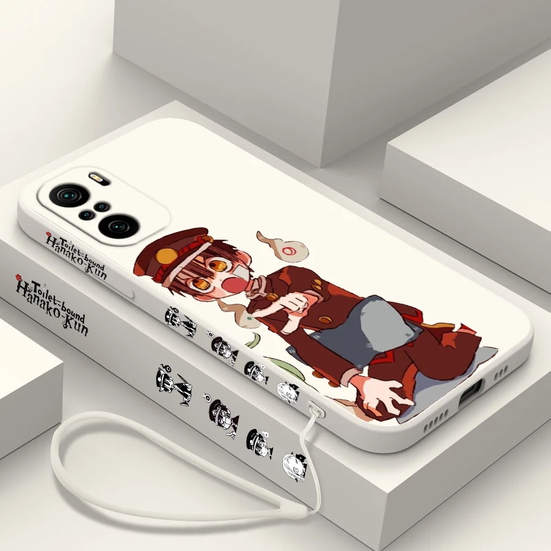Hanako Kun-funda de teléfono con cuerda izquierda líquida para Xiaomi Redmi Note 13, 12, 12Pro, 11S, 11T, 10S, 10 Pro Plus, 5G - imagen 5