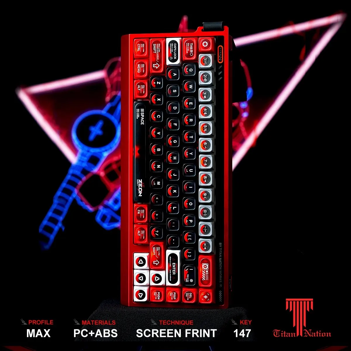 MiFuny Anime ZAKU Keycaps 147 teclas mate pudín transparente MX perfil Keycap PC + ABS teclas para teclado mecánico juego regalo - imagen 3